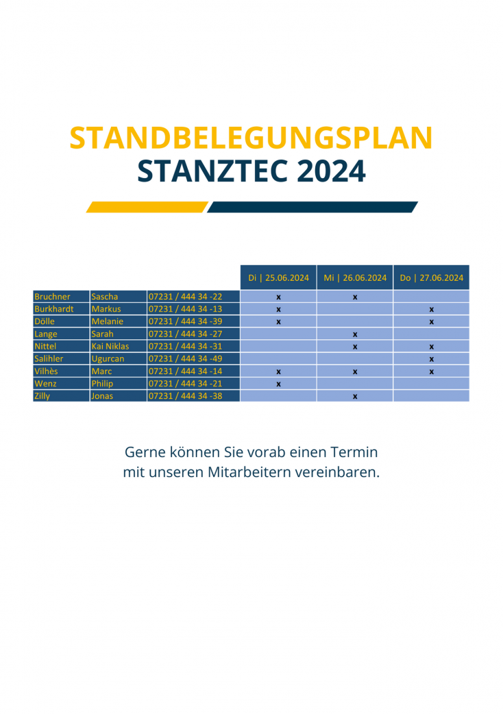 Standbelegungsplan Stanztec 2024